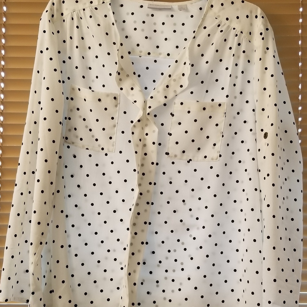 NY&C Polka dot blouse